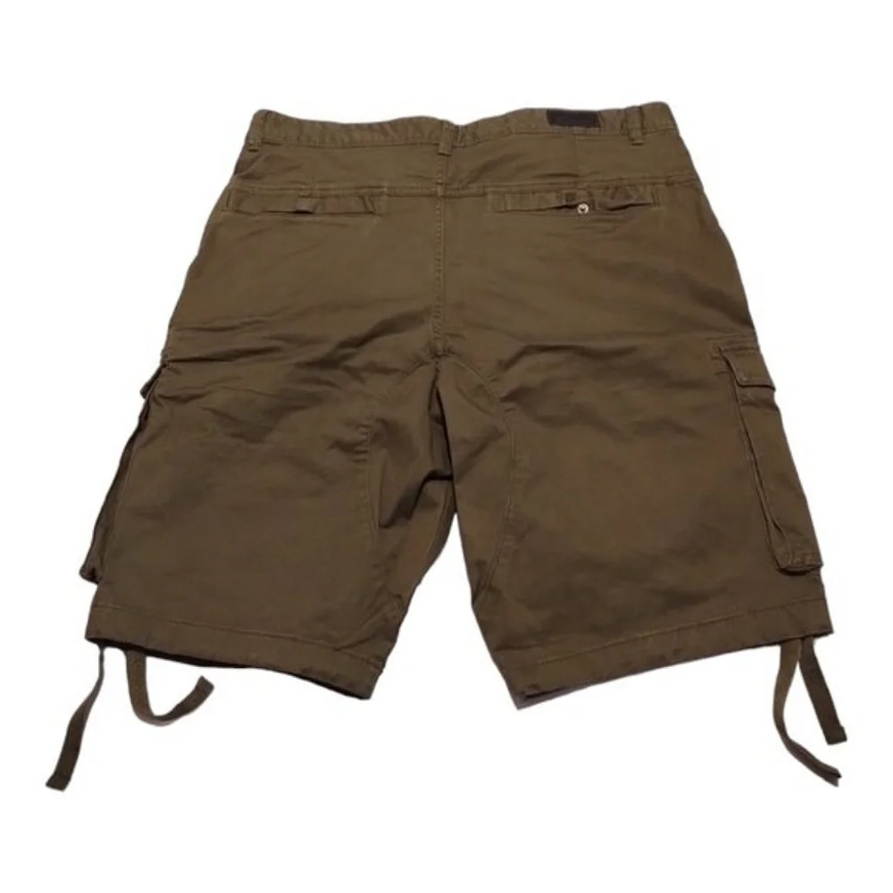 Denim Co Khaki‎ Utility Army Cargo Shorts Size 34 Multi Pockets Outdoor Casual